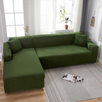 Funda de sofá esquinero verde