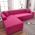 Funda para sofá esquinero rosa chicle