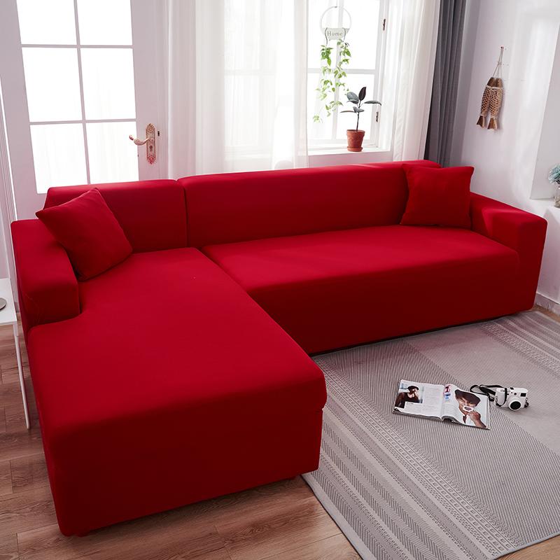 Funda de sofá rinconero roja