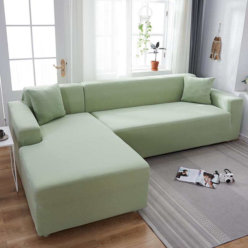 Funda de sofá rinconero verde agua