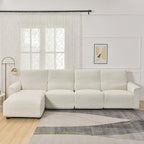Funda para sofá reclinable de jacquard blanca