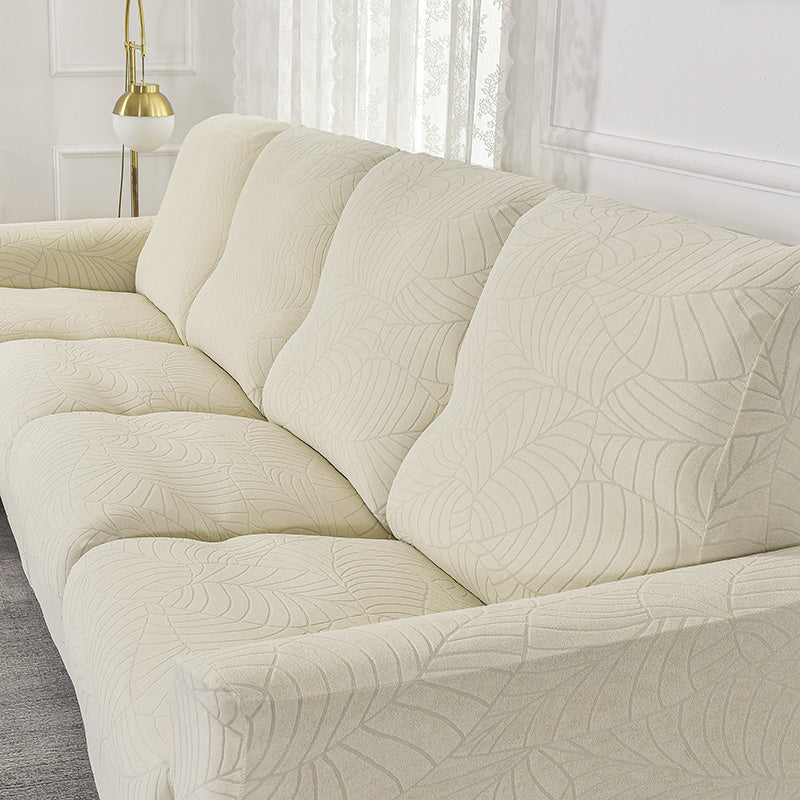 Funda de sofá relax de jacquard beige