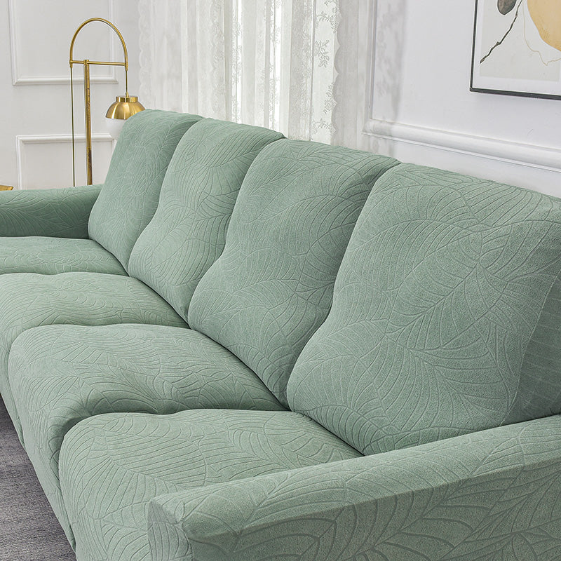 Funda de sofá relax de jacquard verde agua