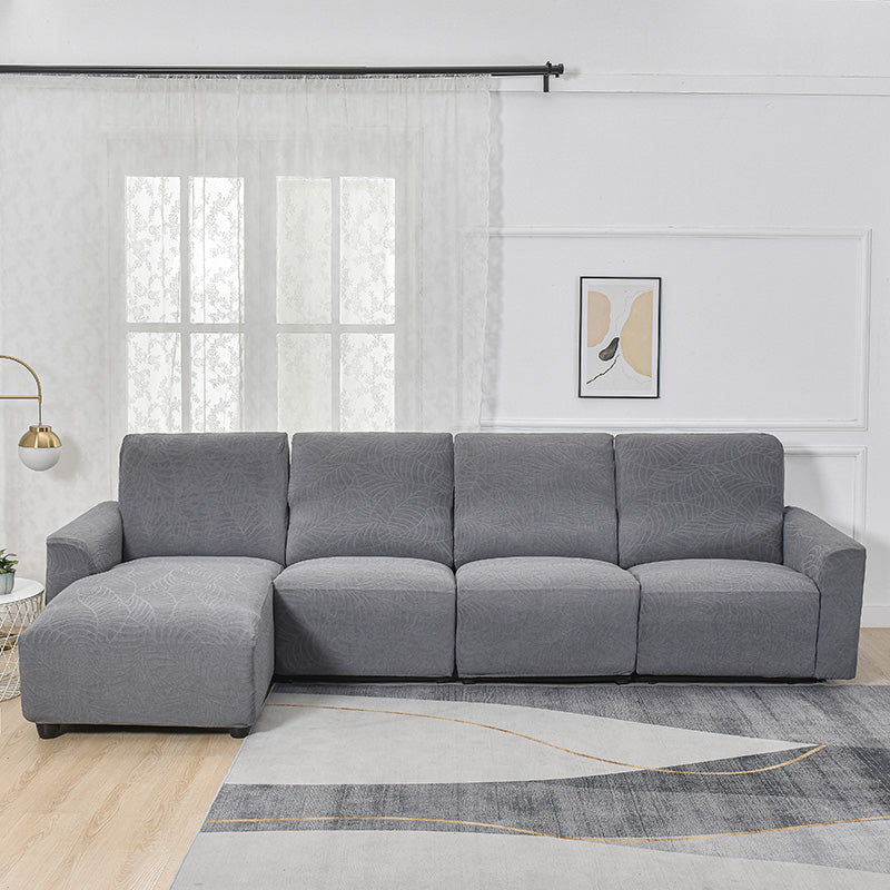 Funda de sofá reclinable de jacquard gris antracita