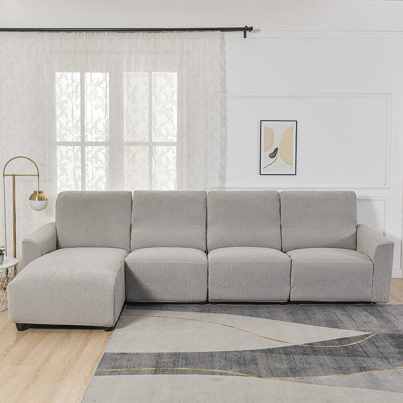 Funda para sofá reclinable de jacquard gris