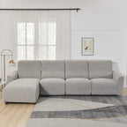 Funda para sofá reclinable de jacquard gris