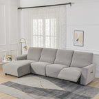 Funda para sofá reclinable de jacquard gris