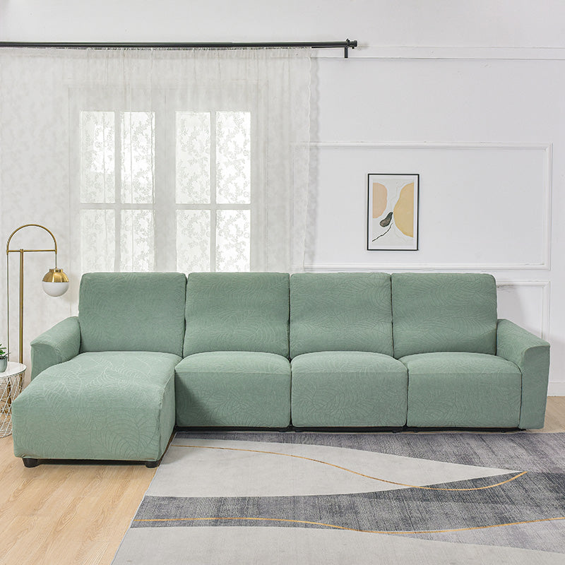 Funda de sofá relax de jacquard verde agua
