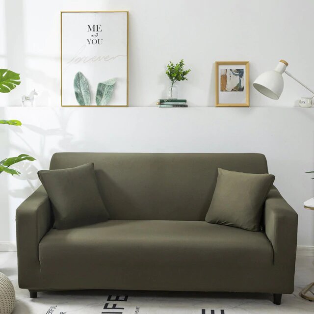 Funda de sofá verde musgo
