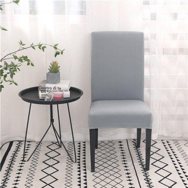 Funda de silla gris claro