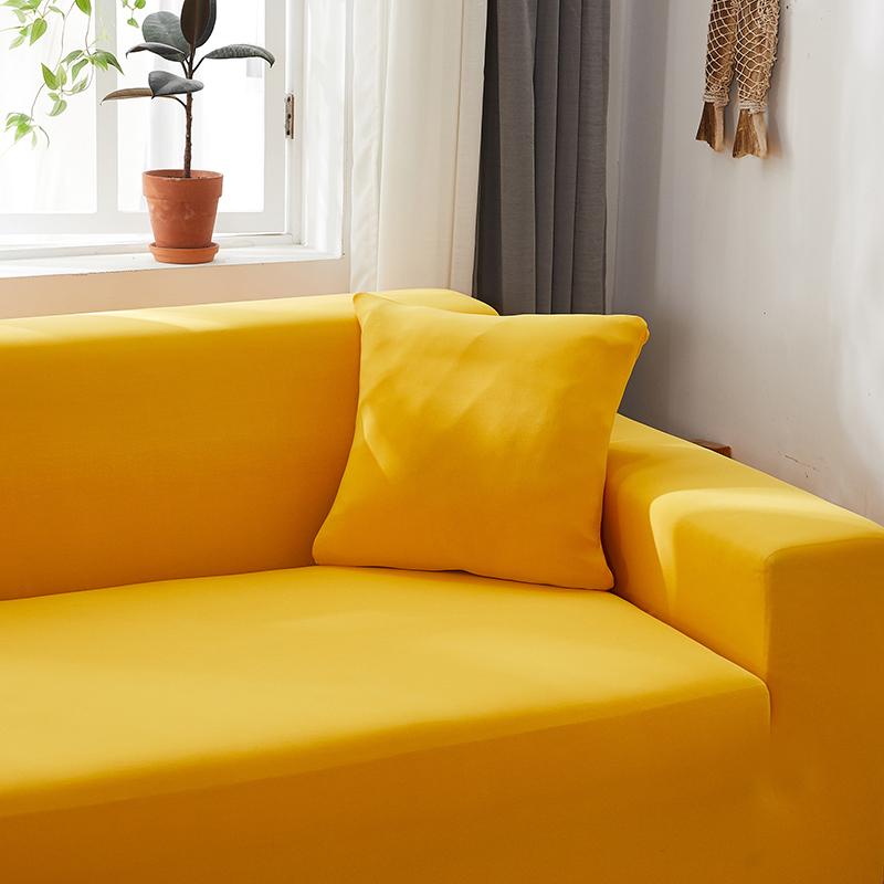 Funda para sofá esquinero amarillo mostaza