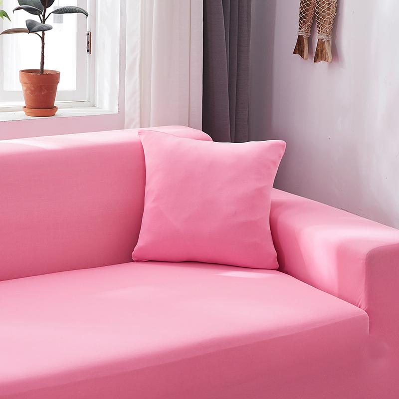 Funda de sofá esquinero rosa claro