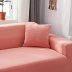 Funda de sofá esquinero rosa empolvado