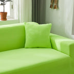 Funda de sofá esquinero verde manzana