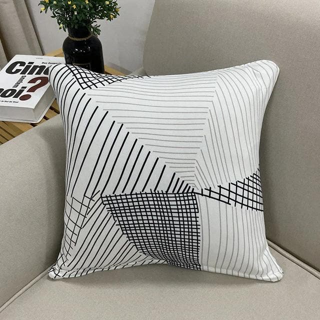 Funda de cojín - Triángulo escandinavo - Pack de 2 (45 x 45 cm)