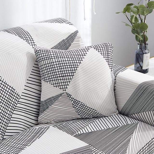 Funda de cojín - Triángulo escandinavo - Pack de 2 (45 x 45 cm)