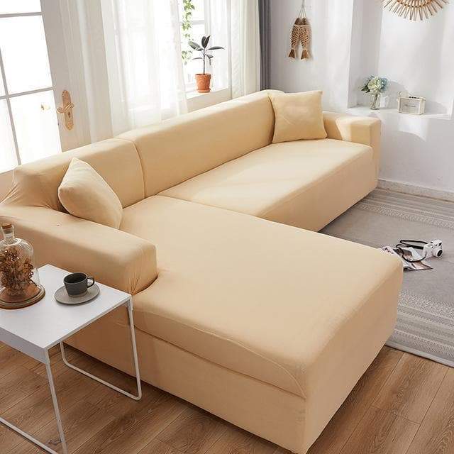 Funda de sofá esquinero beige