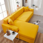 Funda para sofá esquinero amarillo mostaza