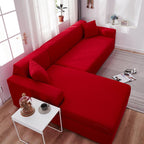 Funda de sofá rinconero roja