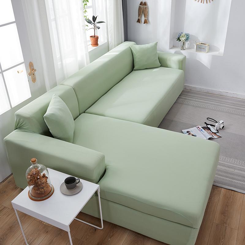 Funda de sofá rinconero verde agua