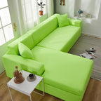 Funda de sofá esquinero verde manzana