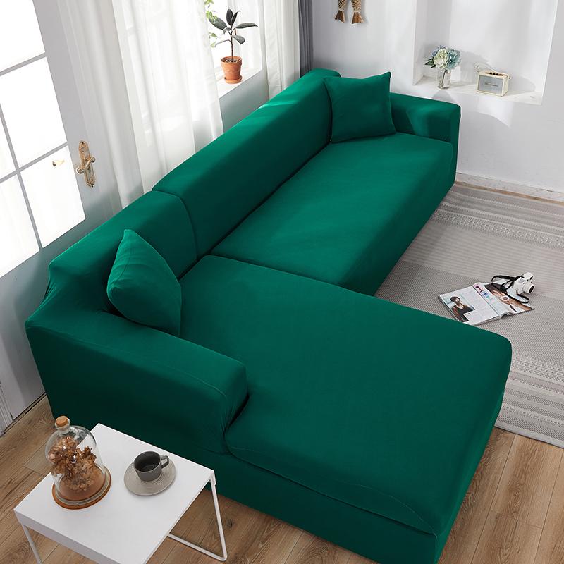 Funda para sofá rinconero verde abeto