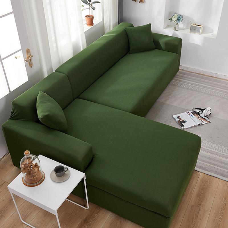Funda de sofá esquinero verde