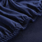Funda de sofá rinconera de terciopelo azul marino