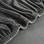 Funda de sofá esquinero de terciopelo gris