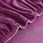 Funda de sofá esquinero de terciopelo magenta