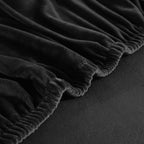 Funda de sofá esquinero de terciopelo negro