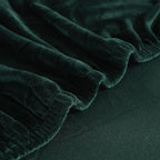 Funda de sofá esquinero de terciopelo verde oscuro
