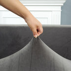 Funda de sofá esquinero de terciopelo gris