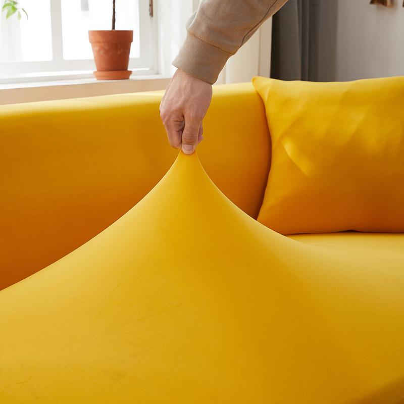 Funda para sofá esquinero amarillo mostaza