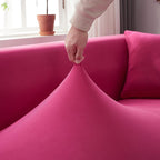 Funda para sofá esquinero rosa chicle
