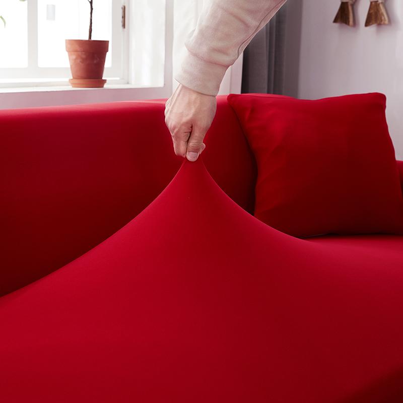 Funda de sofá rinconero roja