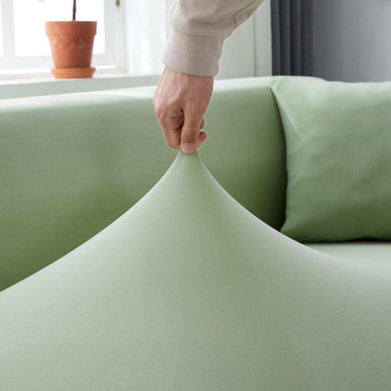 Funda de sofá rinconero verde agua