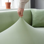 Funda de sofá rinconero verde agua