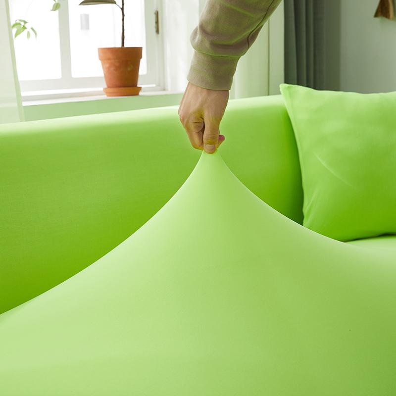 Funda de sofá esquinero verde manzana