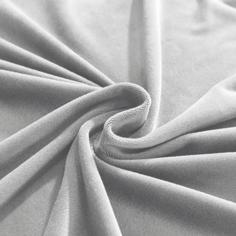 Funda de sofá esquinero de terciopelo gris plateado