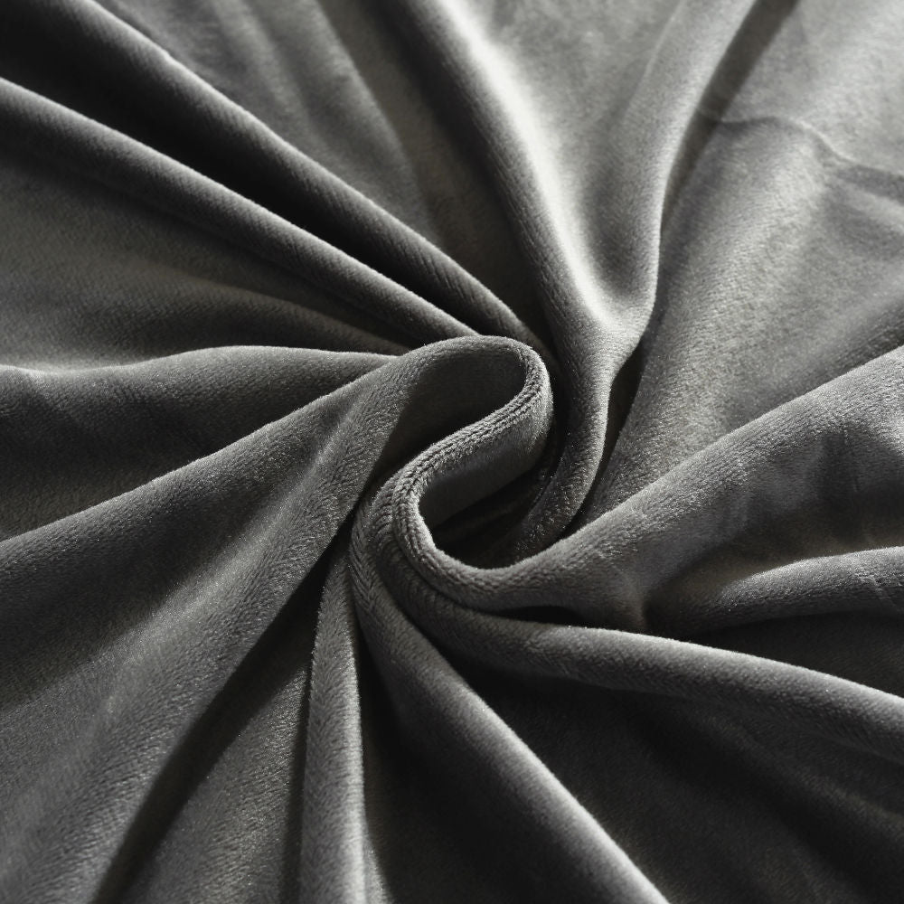 Funda de sofá esquinero de terciopelo gris