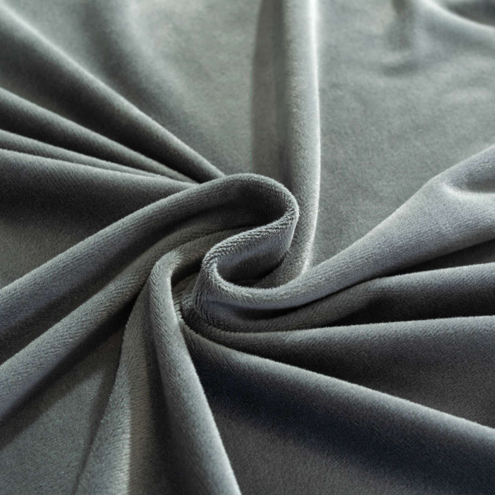 Funda de sofá esquinero de terciopelo gris claro