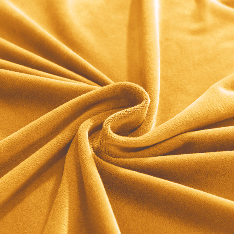 Funda de sofá esquinero de terciopelo amarillo mostaza