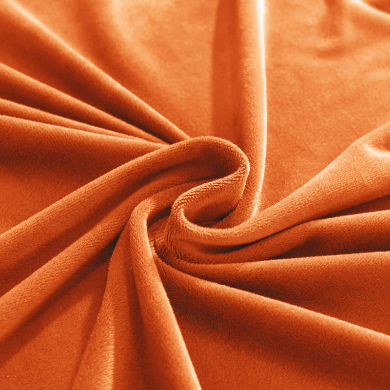 Funda de sofá esquinero de terciopelo naranja