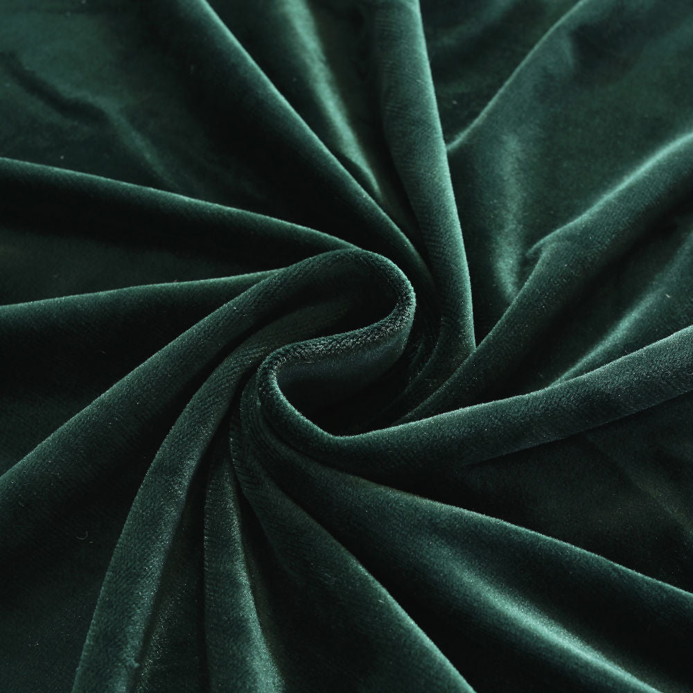 Funda de sofá esquinero de terciopelo verde oscuro